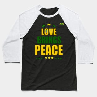 Peace & Love, Good Vibes, Reggae, Jamaica, Rasta Baseball T-Shirt